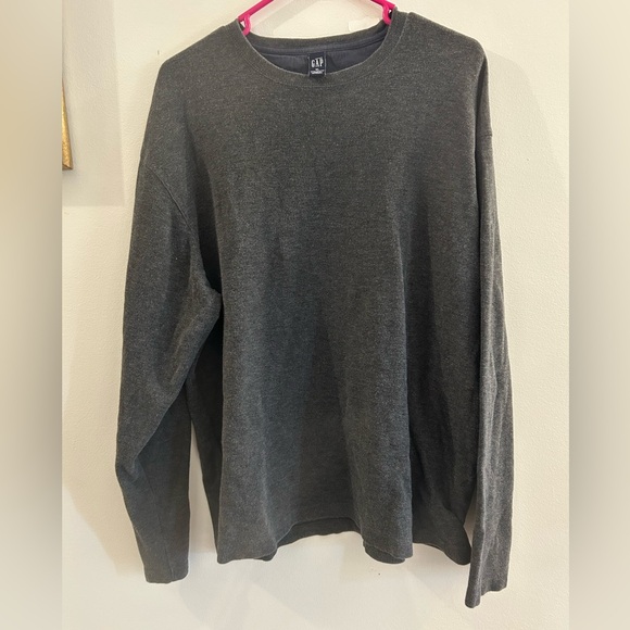 GAP Other - Gap Men's 100% Cotton Slub Sweater Charcoal Gray Size XL
